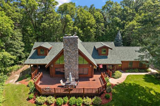 A great view of the home - private lot on 8.93 acres!