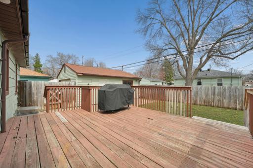 Spacious wood deck 4518 Yates Avenue N, Crystal, MN 55422-9495