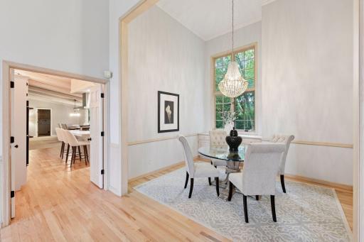 Formal dining room conveniently located near the kitchen—ideal for hosting gatherings and special occasions