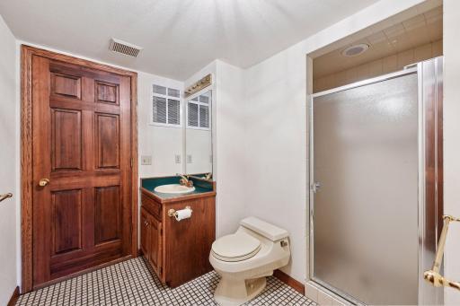 Lower level ensuite bathroom with access to the wine cellar/extra storage