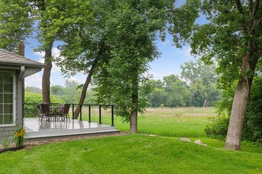 Expansive 2.48-acre backyard offering serene woodland marsh views