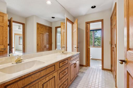 Full Bath on upper level, shared between BRs 2 & 3