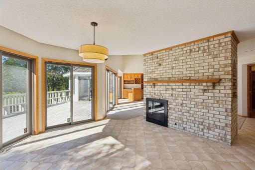 Informal Dining with 2-way fireplace