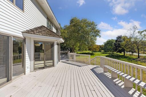 Fantastic Deck runs the length of the rear of the home