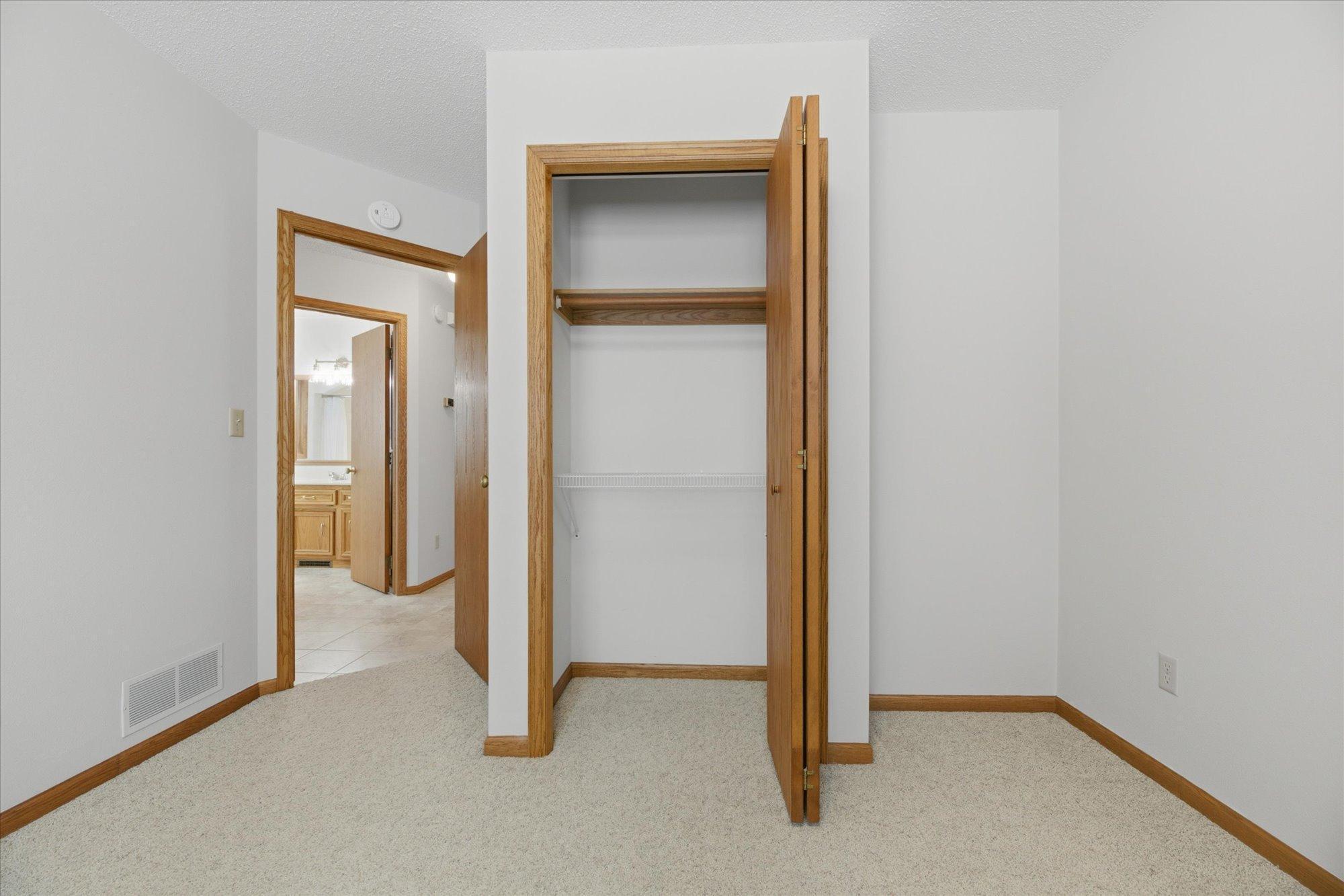 Main level bedroom #3 closet.