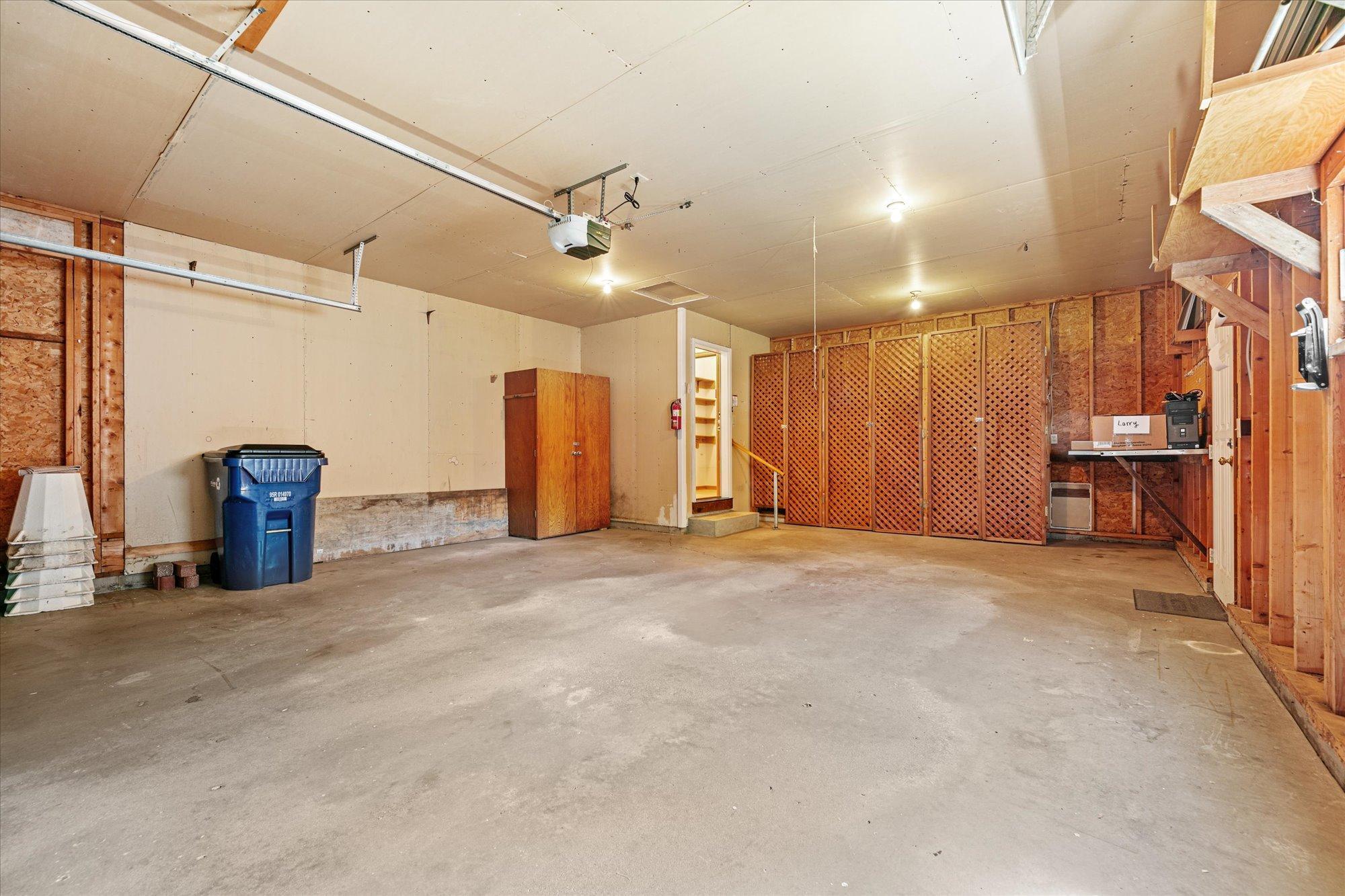 *Shelving in rear of garage has been removed