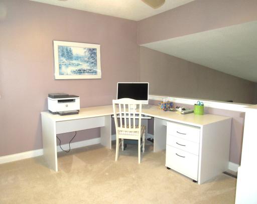 The office/bedroom has an updated combination ceiling light/fan and a double closet.