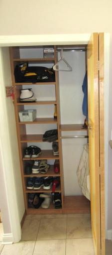 The front entry closet has Closet By Design inserts.