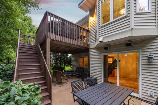 Easy access to the patio and backyard from the deck.