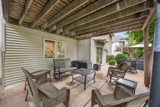 Private patio just off of the lower level living area.