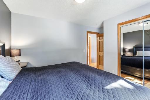 View to hall, bedrooms feature 6 panel oak doors.
