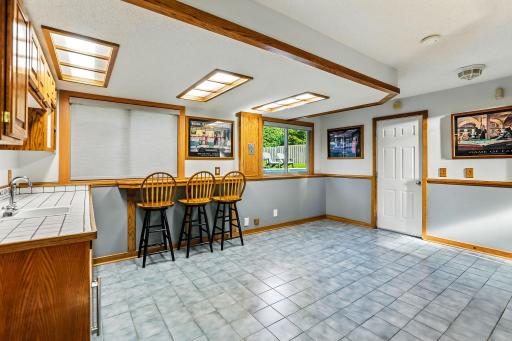 Amusement area leads out to attached garage