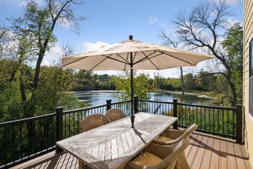 Enjoy the gorgeous nature views from the upper, maintenance-free deck.