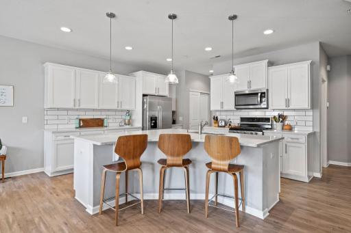 Beautiful white Kitchen and Stainless appliances