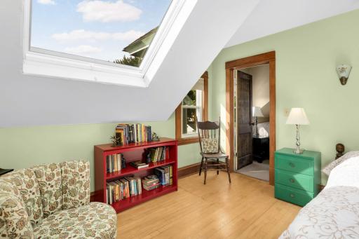 This corner is a great place to curl up with a good book and cup of tea.