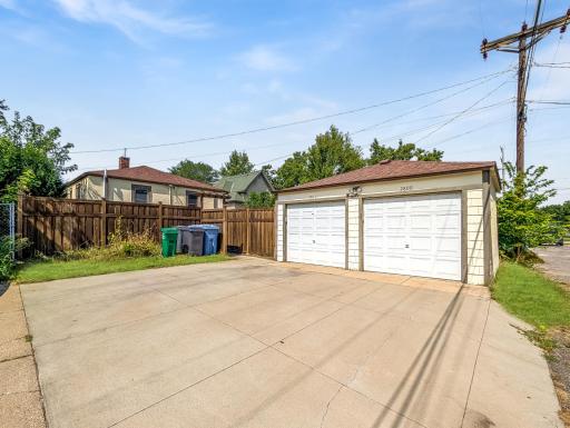 Garage stalls for each unit plus extra parking space!