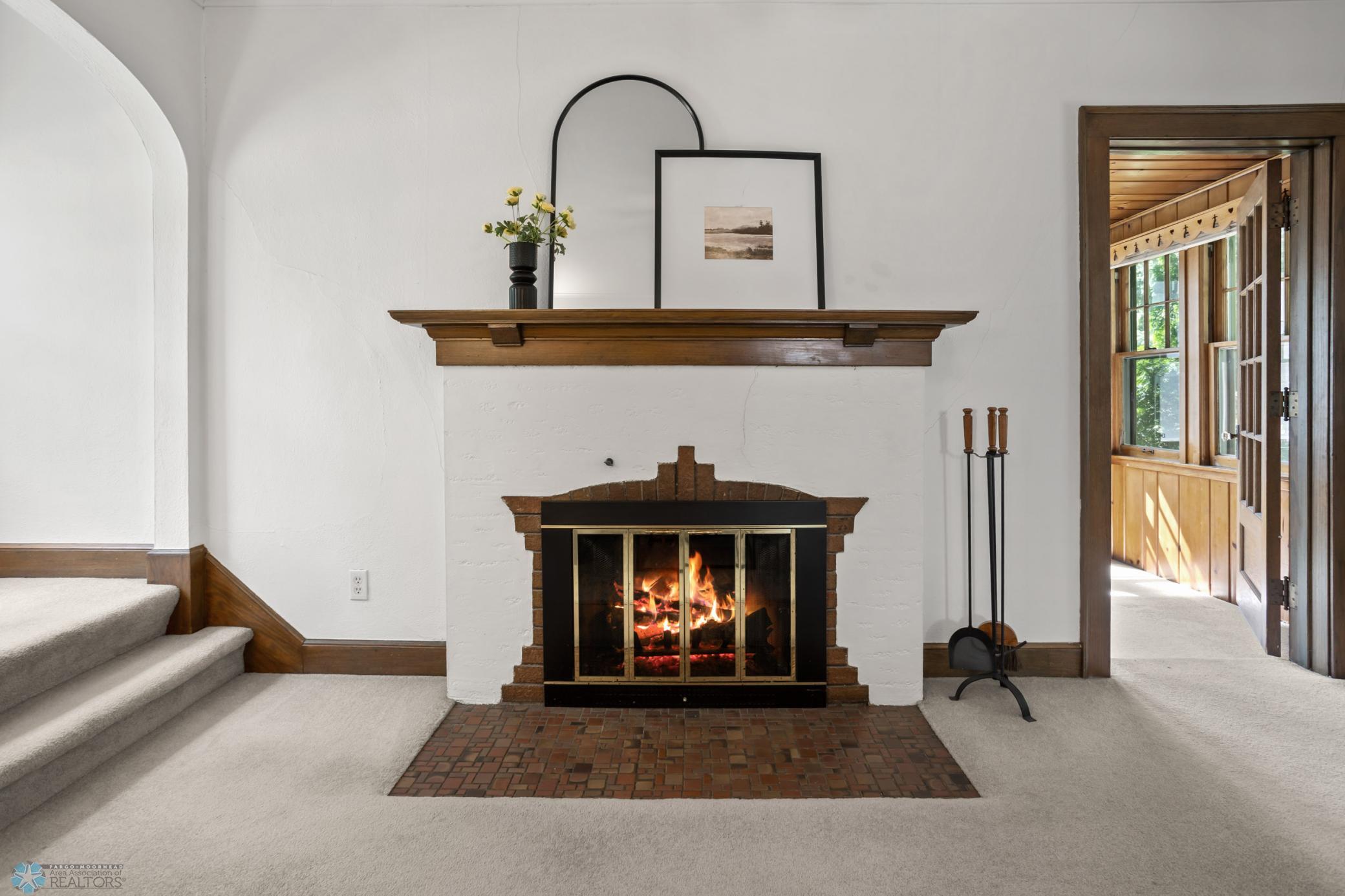 Wood Burning Fireplace