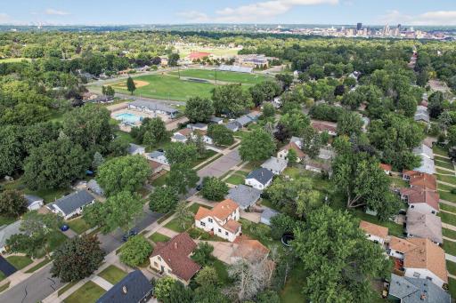 Many schools and ballfields in the neighborhood