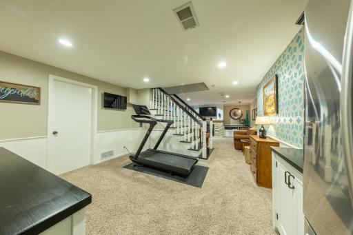 Lower Level-Separate Area for Workout Equipment