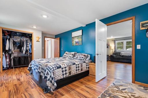 Dual access to this bedroom from the living room and also the laundry/bathroom area