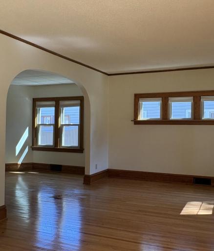 Lovely transition between formal dining and living room.