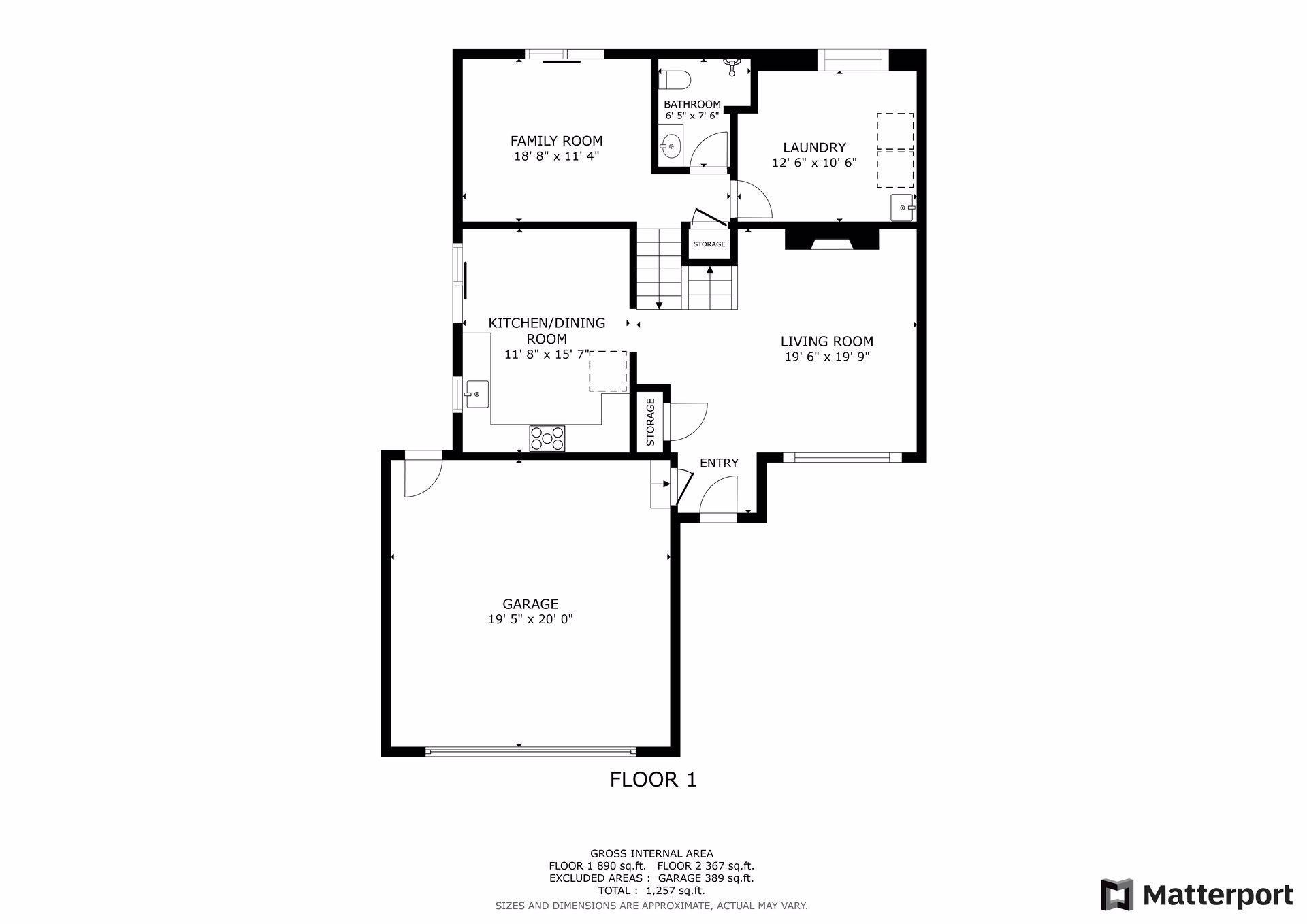 Main Level Floor Plan.