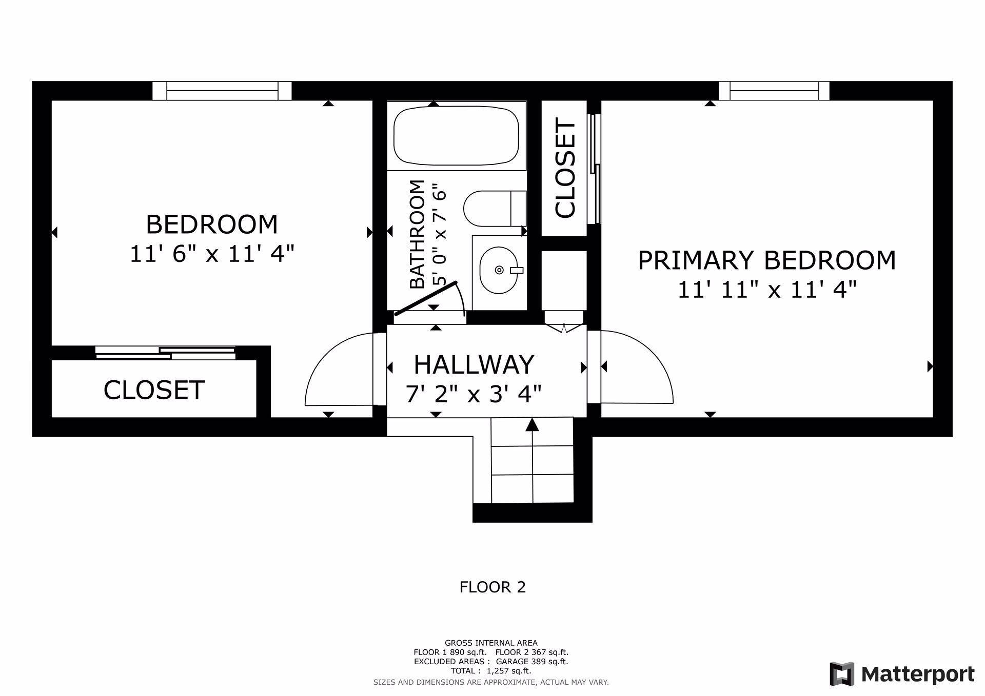 Upper Level Floor Plan.