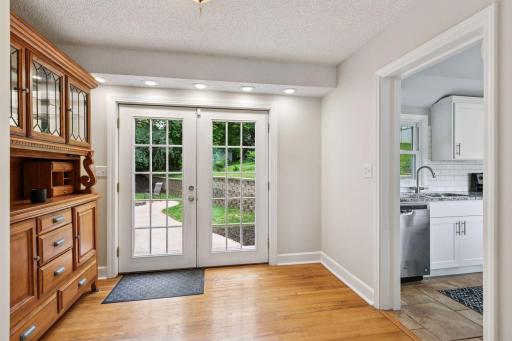 Dining room with direct access to the backyard