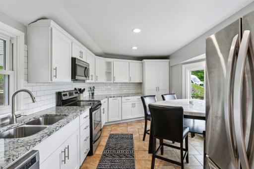 Large updated kitchen with plenty of space to cook