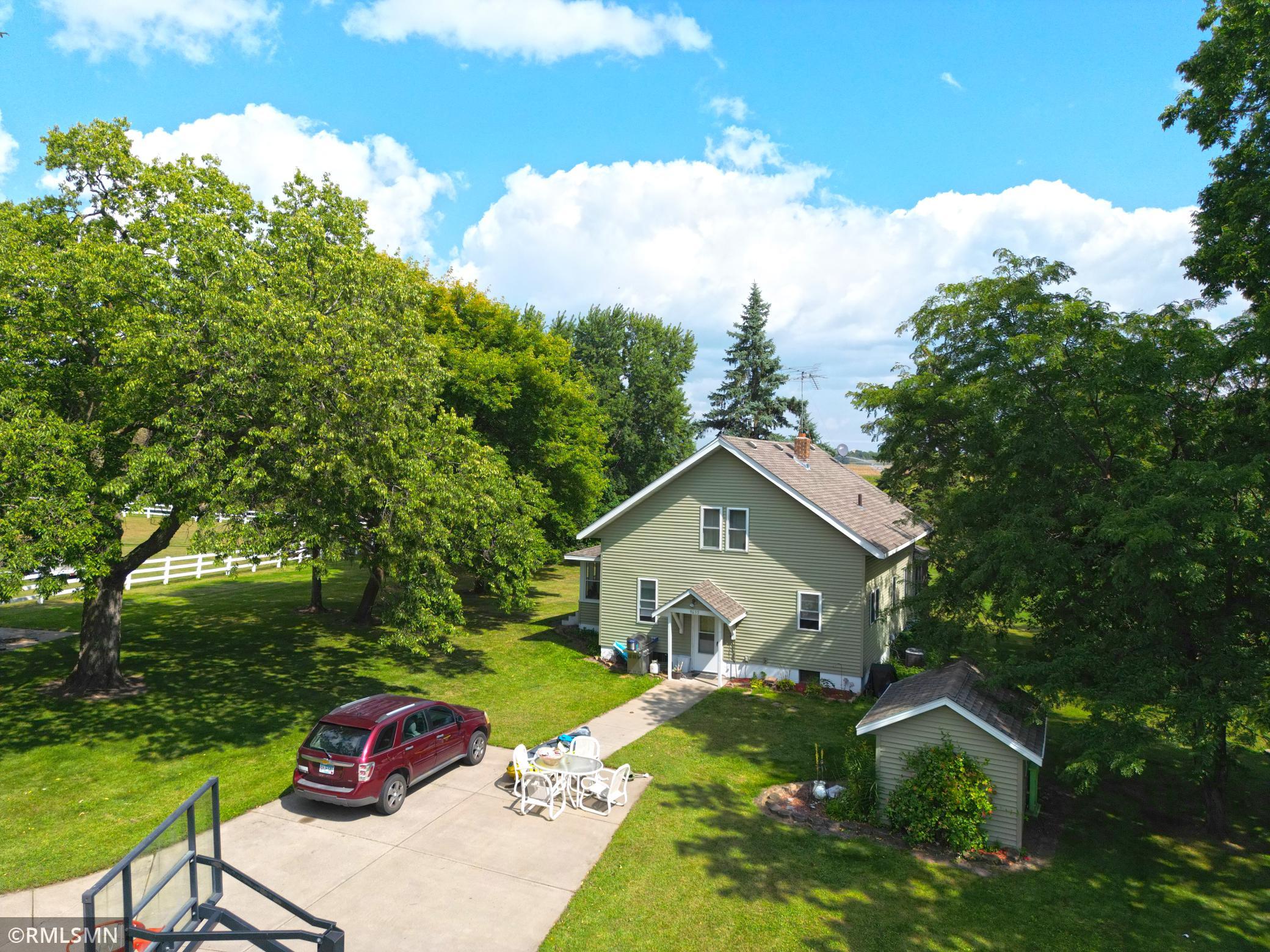 The property also includes a second home, currently being rented and sits on the edge of the level six acres.