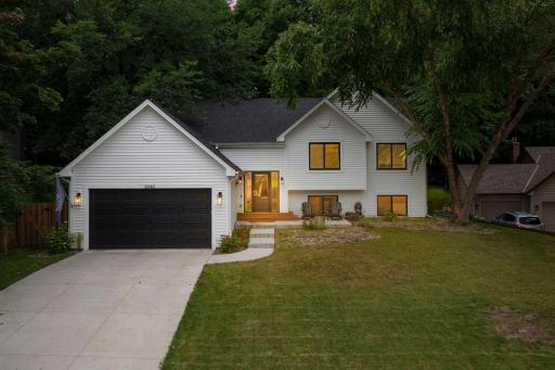 Stunning black windows with white exterior!