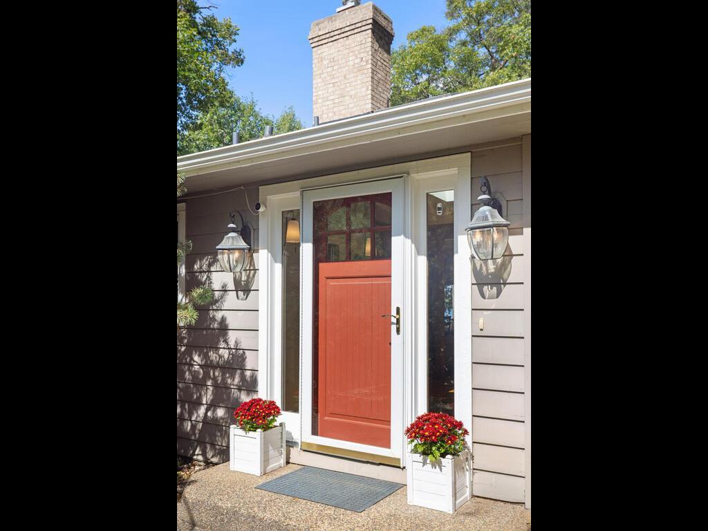 Updated entry door with sidelights!