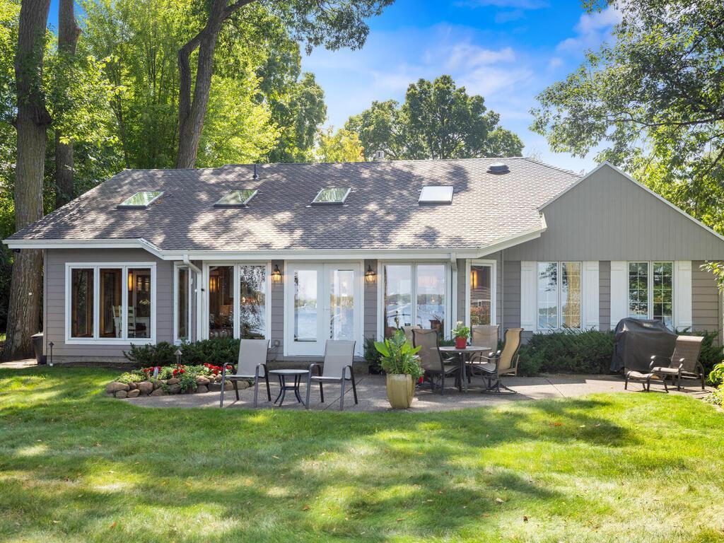 Lakeside front of home.