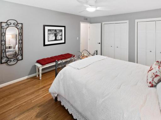 There are two double closets for extra storage!