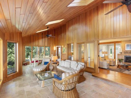 There is a beautiful Italian limestone floor! Great Room flows effortlessly to Kitchen, Living Room and Owner's Suite.