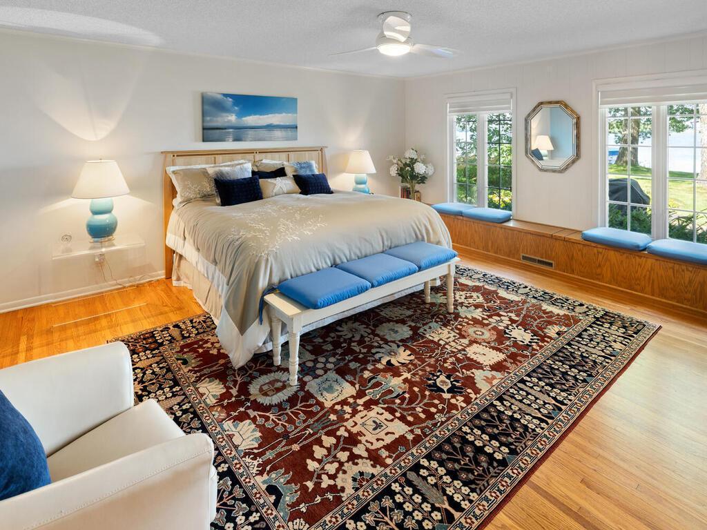 Owner's Suite has spectacular views of the lake. What a great feeling to wake up to this view each morning!