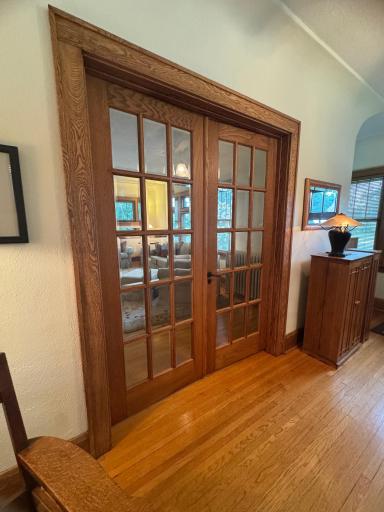French doors to living room