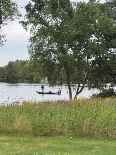 Native prairie garden and river view