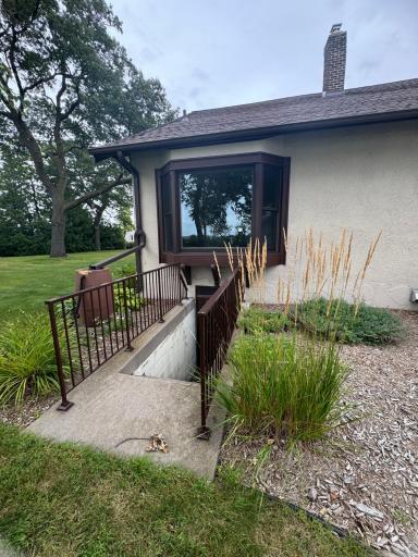 Exterior entrance to basement