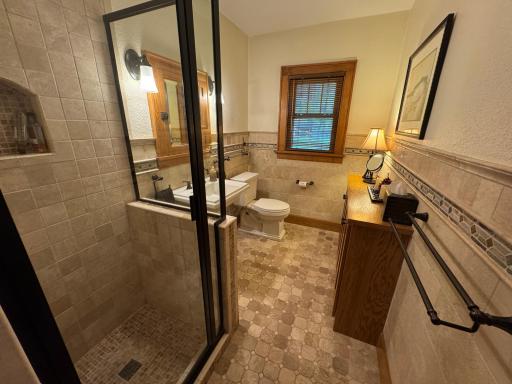 Main floor 3/4 bath with walk-in shower