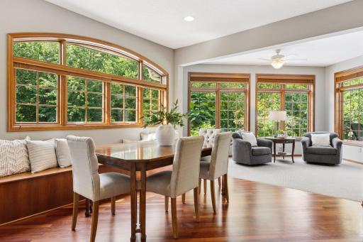 Eat in Kitchen bench with sun room, Windows galore