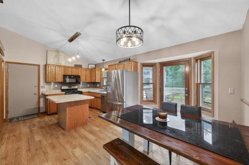 Updated kitchen with stainless steal appliances