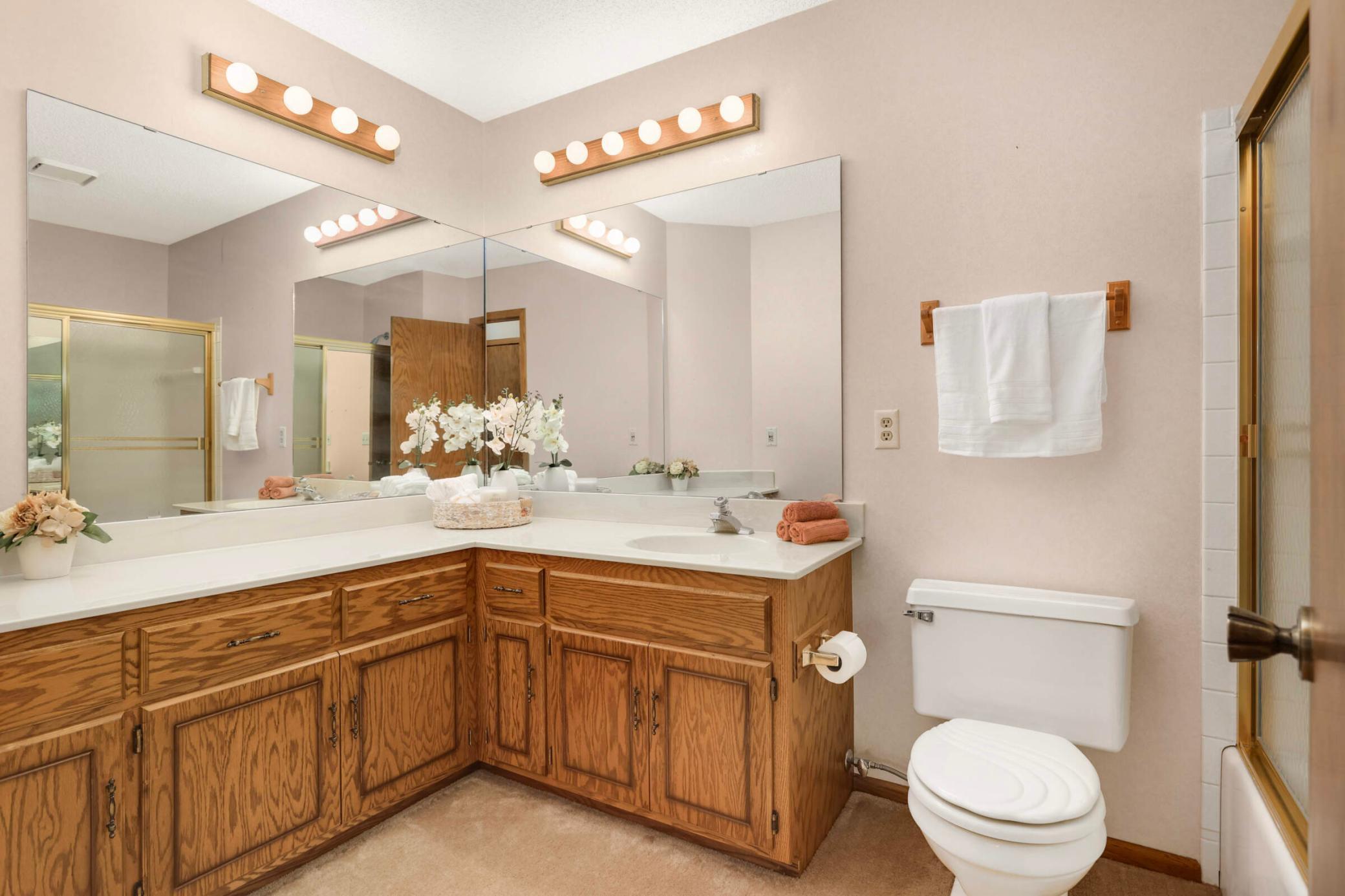 A second full bath adds convenience for guests or household members