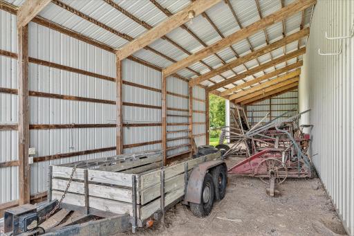 This 8- x 16 lean to has electricity and lighting too.