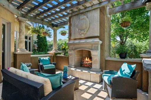 outdoor gas fireplace