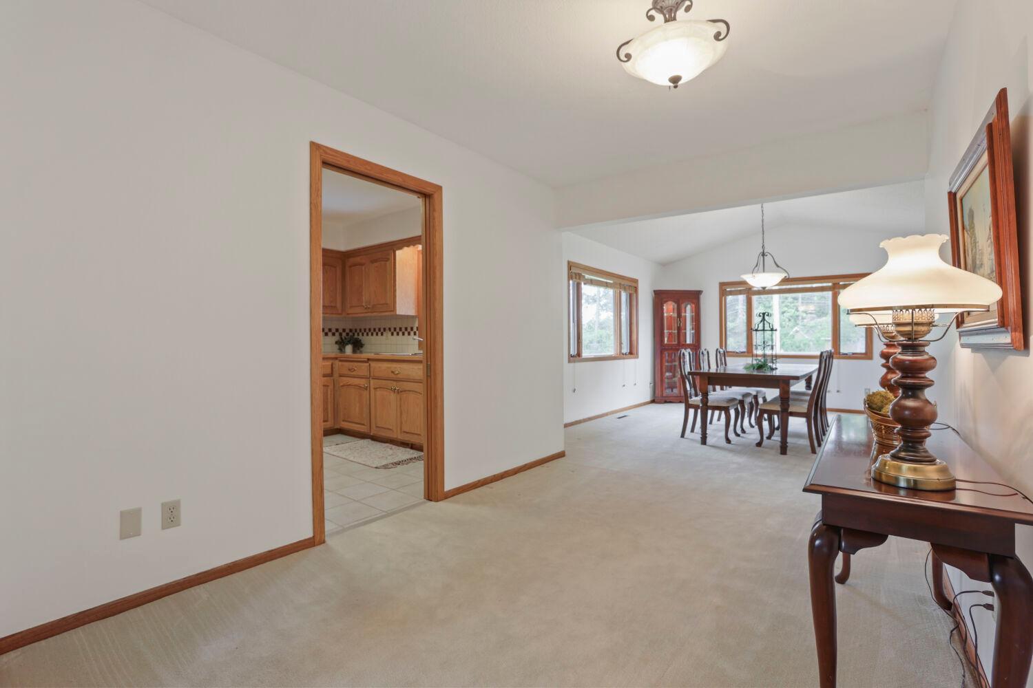 Open concept for large gatherings.