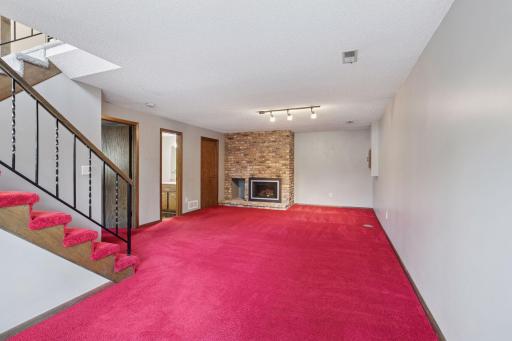 Cool lower level with gas burning fireplace