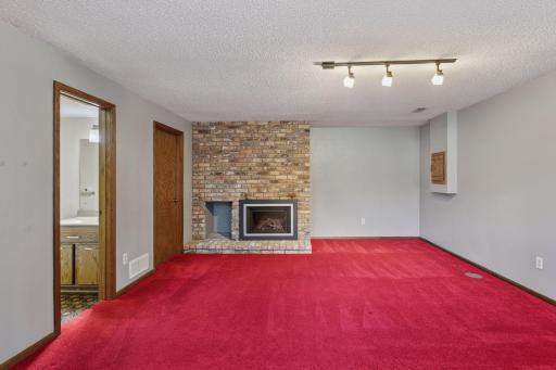 Gas fireplace in lower level - 3/4 bath to the left