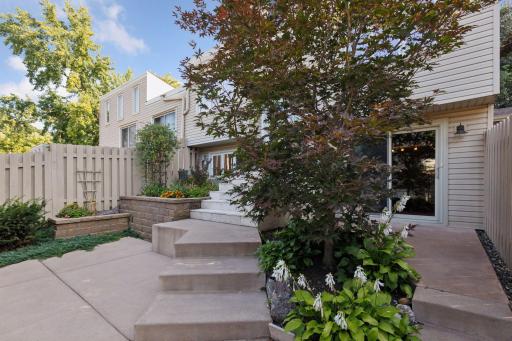 Nice landscaping and lower level walk out door