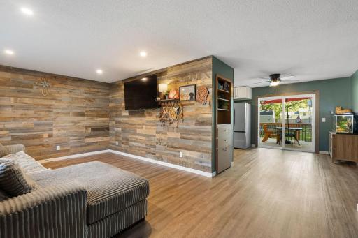 Living Room/Dining Room opens to backyard deck